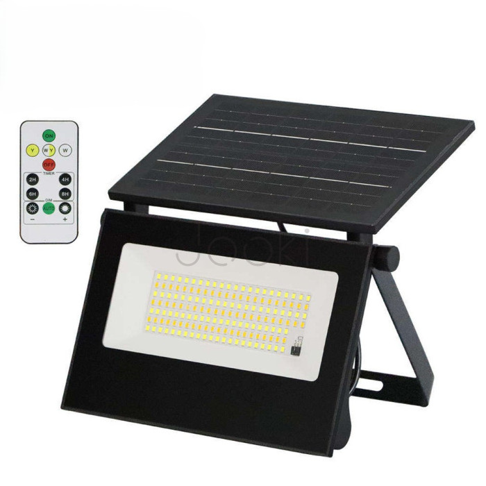 Уличный LED фонарь на солнечных батареях 19x3.2x12.5 см прожектор светодиодный уличный 154 LED 300 Вт с солнечной панелью HP-5-59 Твой стильный выбор 