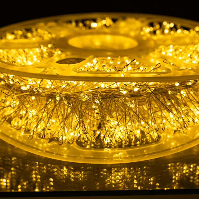 Гірлянда-нитка Роса Хвойна лапа 2000 LED 100 метрів біла нитка жовтий Garlando D2000L100MWY Зручність і стиль Jooki