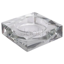 Стеклянная пепельница для сигарет 13х13х4 см пепельница квадратная настольная Функциональность Jooki