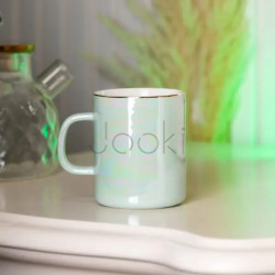 Чашка керамическая Glaze 420мл в зеркальной глазури Бирюзовый  Jooki