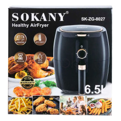 Аэрогриль-фритюрница Sokany SK-8027 на 6.5 литров, 1300 Вт черная  Jooki