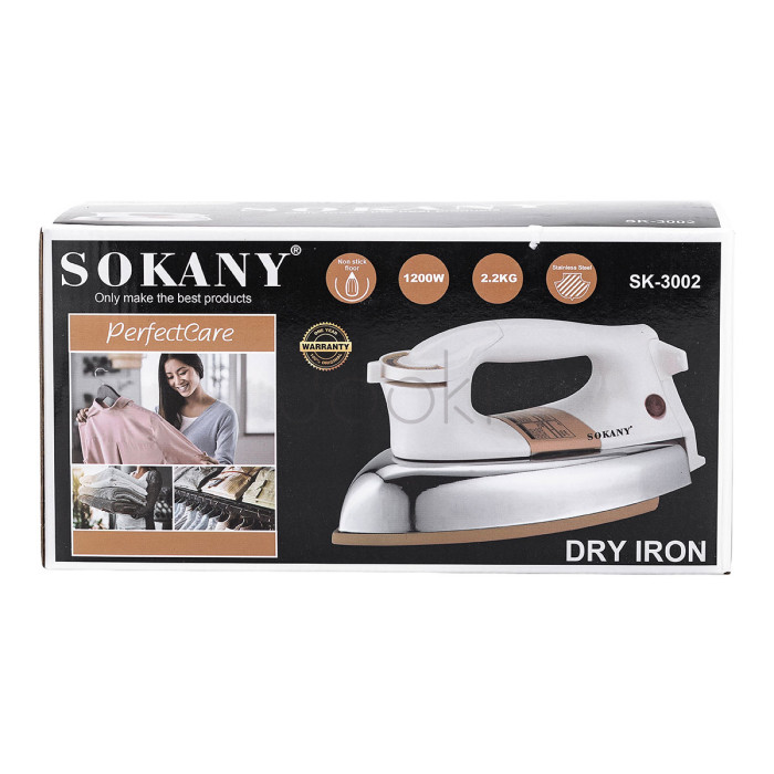 Утюг электрический ручной профессиональный для одежды 1200 Вт Sokany  Jooki