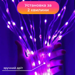 Умная гирлянда Smart 250 LED длина 2,5 м с управлением смартфона прозрачная, мультиколор Надежный выбор Jooki