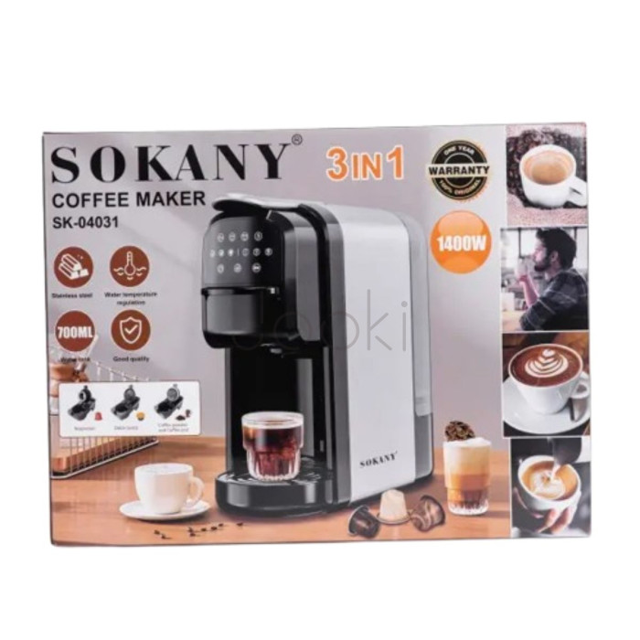 Капсульная кофеварка Sokany 1400 Вт 700 мл капсульная кофемашина кофеварка электрическая для дома SK-04031 Функциональность Jooki
