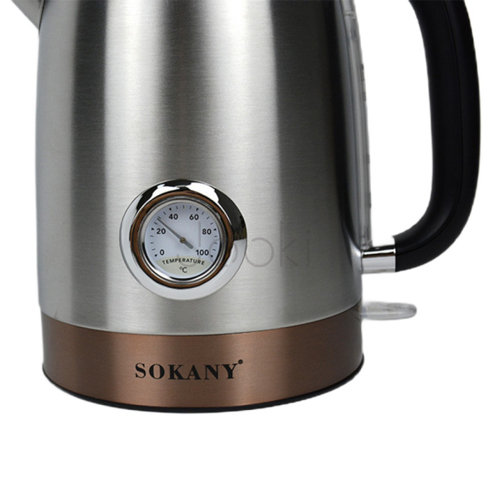 Електрочайник Sokany SK1031SS з термометром 1.7 л  Jooki