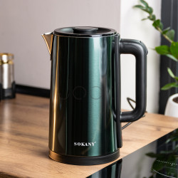 Электрочайник Sokany SK-09018 3 литра Зеленый  Jooki 