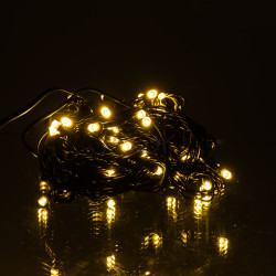 Новорічна кімнатна гірлянда нитка 6 м 50 LED чорний провід Жовтий W50LED6MBY  Jooki