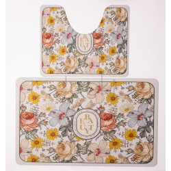 Набір килимків для ванни Flowers 2 штуки 80*50 см/50*40 см діатомітових Yiwu HP-42-174