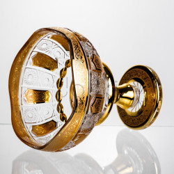 Ваза для фруктов стеклянная Bohemia Gold 26 см Yiwu HP-34-137 Удобство и стиль Jooki
