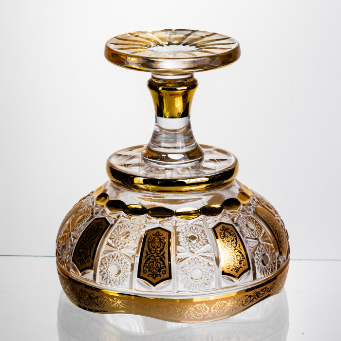 Ваза для фруктов стеклянная Bohemia Gold 26 см Yiwu HP-34-137 Удобство и стиль Jooki