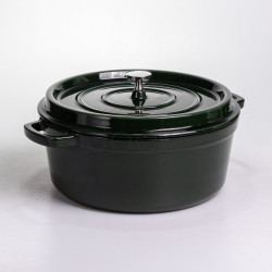Кокотница чугунная эмалированная 6 л, малахит Yiwu HP-FLG-13 green Практическое решение Jooki