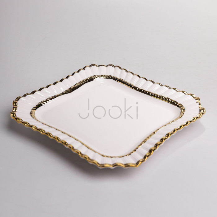 Блюдо сервировочное фарфоровое Aurelia 25*25 см Yiwu AP-3  Jooki