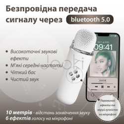 Колонка портативна з мікрофоном C-20 BT/TF/USB/FM 5 Вт Білий C20W  Jooki