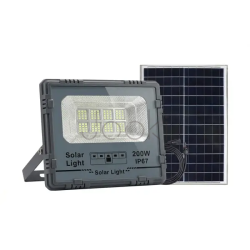 Уличный LED фонарь на солнечных батареях 28.5x24.2x6.5 см прожектор светодиодный уличный 225 LED 200 Вт с солнечной панелью HP-5-61  Всегда под рукой 