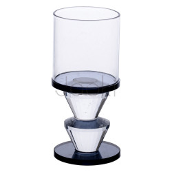 Подсвечник стеклянный 6×13 см на одну свечу подсвечник бокал на ножке декоративный Серый