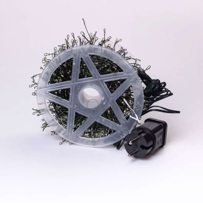 Гірлянда нитка хвойна лапа 30 метрів 640 led зелений дріт мультиколор D1750ML Продумано до деталей 