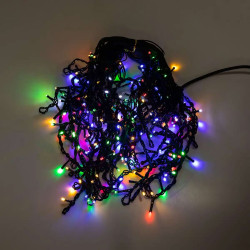 Уличная гирлянда бахрома 12 (м) 200 led светодиодов наружная мультиколор черный провод Удобство и стиль Jooki