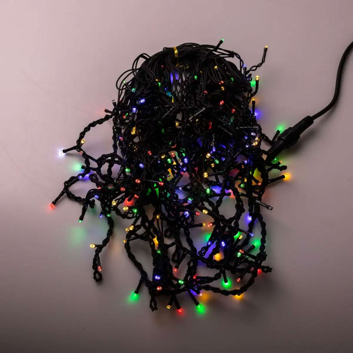 Уличная гирлянда бахрома 12 (м) 200 led светодиодов наружная мультиколор черный провод Удобство и стиль Jooki