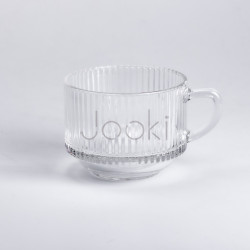 Набор чашек стеклянных прозрачных 2 шт 450 мл для горячих напитков  Jooki