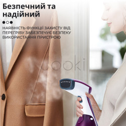 Ручний відпарювач для одягу SOKANY 250 мл Фіолетовий Lugi AJ2205V Зручність і стиль Jooki