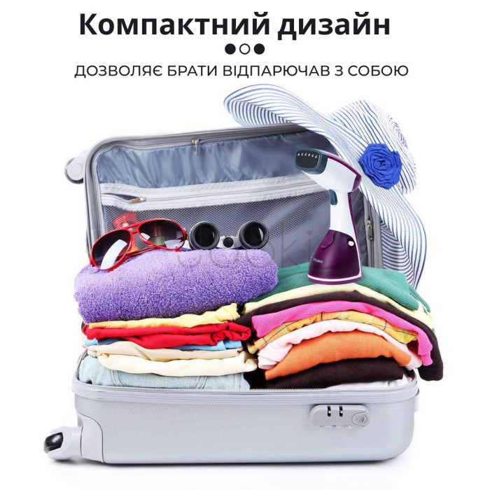 Ручний відпарювач для одягу SOKANY 250 мл Фіолетовий Lugi AJ2205V Зручність і стиль Jooki
