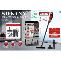 Пылесос Sokany SK-13033 вертикальный 2800 Вт красный Продумано до деталей 