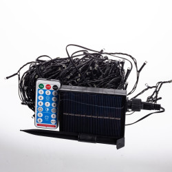 Новогодняя гирлянда уличная 30 м 300 LED с солнечной батареей черный провод Белый SB300L30MBW  Jooki