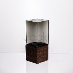 Ваза для цветов квадратная стеклянная 8×8×20 (см) декоративна HP-19-160-1  Jooki