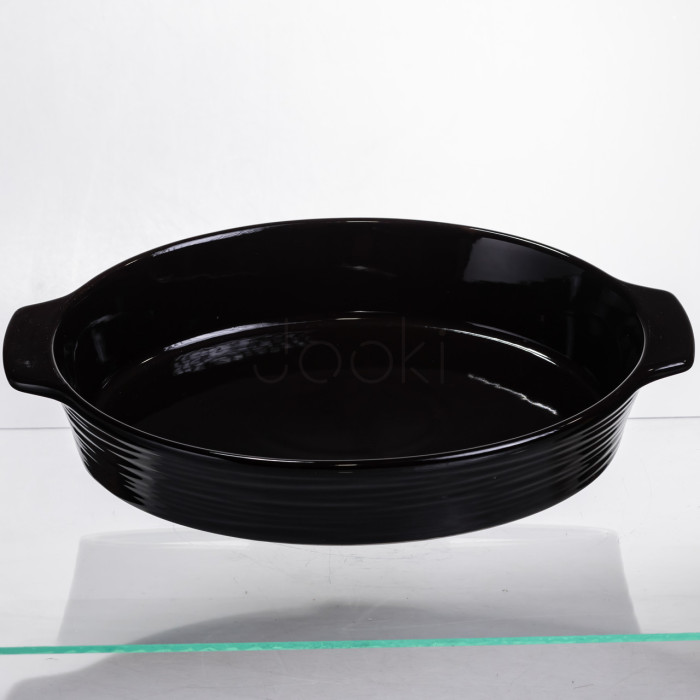 Форма для запікання овальна 36×22.5×7 (см) форма для духовки 2 літри Чорний SH1290 Для комфорту кожного дня 