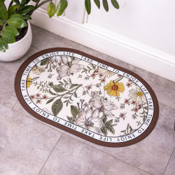 Коврик диатомитовый Floral Oval 38*58 см универсальный овальный HP-42-50  Jooki
