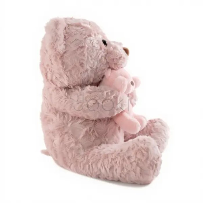Игрушка-подушка Медведь с малышом и пледом 110х140 см розовый 509-33P Продумано до деталей 