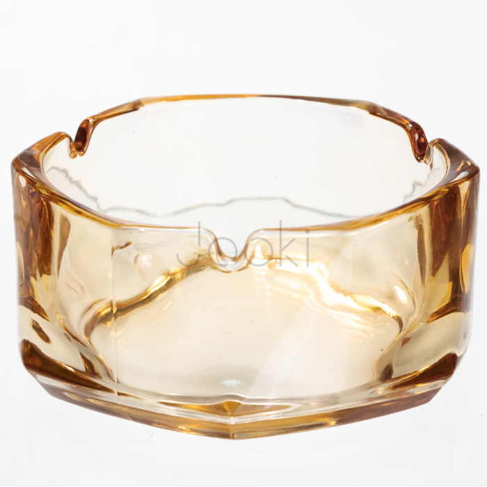 Пепельница стеклянная Diamond Faceted 12 см, золотистый Yiwu HP-34-78 Функциональность Jooki