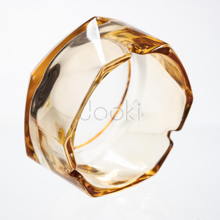 Пепельница стеклянная Diamond Faceted 12 см, золотистый Yiwu HP-34-78 Функциональность Jooki