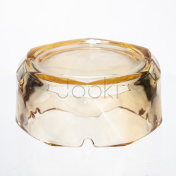Пепельница стеклянная Diamond Faceted 12 см, золотистый Yiwu HP-34-78 Функциональность Jooki
