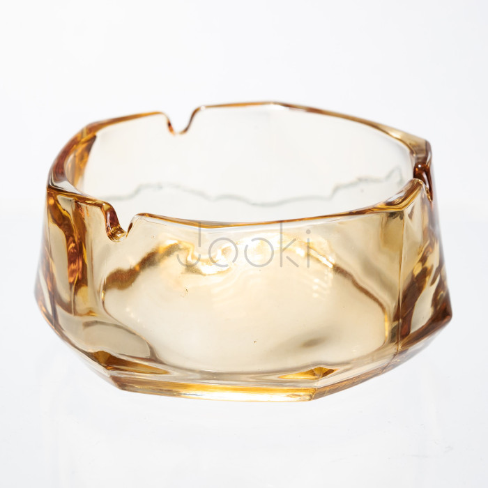 Пепельница стеклянная Diamond Faceted 12 см, золотистый Yiwu HP-34-78 Функциональность Jooki
