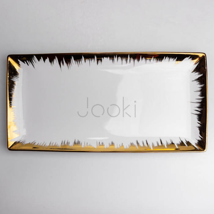 Блюдо сервировочное фарфоровое Golden Eye 40,5 см Yiwu DD26-34 Функциональность Jooki