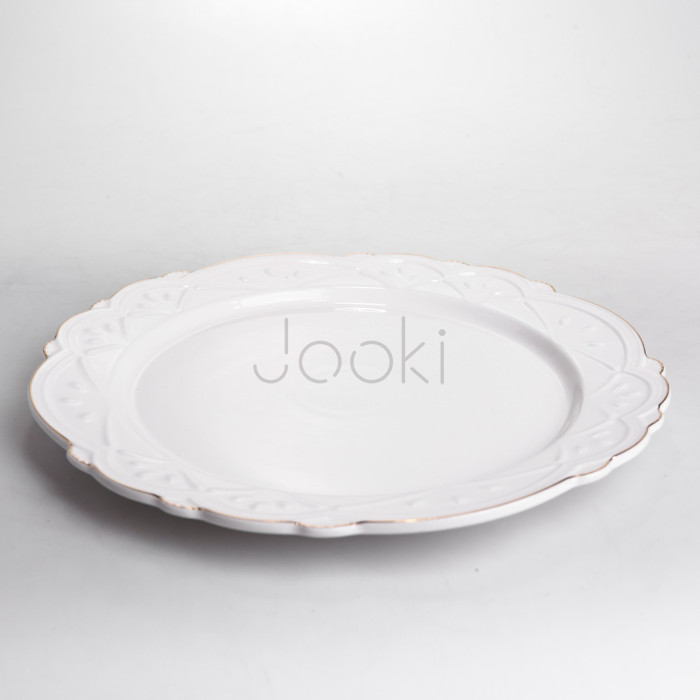 Блюдо сервировочное круглое фарфоровое Pearl 30,5 см Yiwu HP-HK-C18 Надежный выбор Jooki