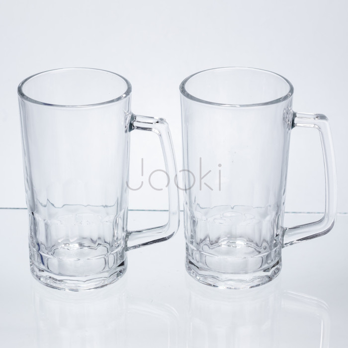 Набор кружек для пива Patterned Stein стеклянных 2 штуки по 530 мл HP-17-61 Практическое решение Jooki