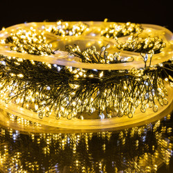 Гірлянда-нитка Роса Хвойна лапа 1000 LED 50 метрів зелена нитка жовтий Garlando D1000L50MGY Перевірена якість Jooki