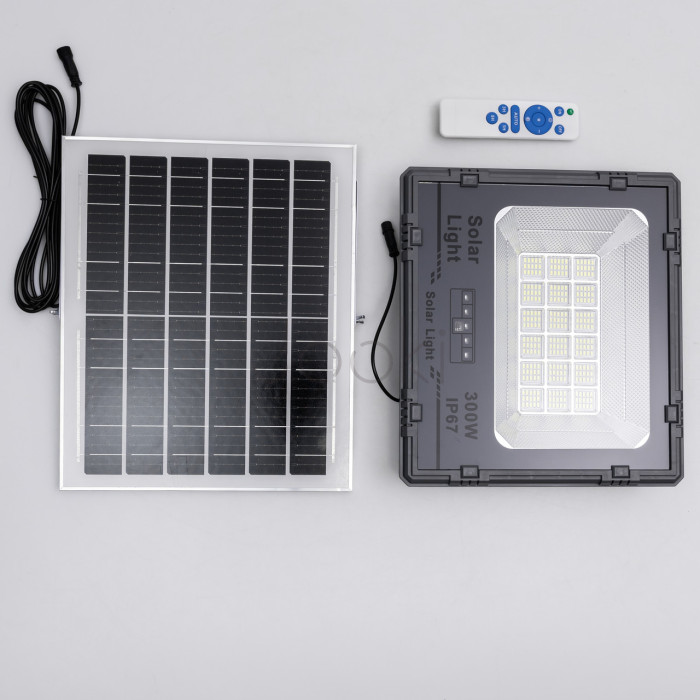 Уличный LED фонарь на солнечных батареях 31.6x27.8x7.5 см прожектор светодиодный уличный 270 LED 300 Вт с солнечной панелью HP-5-62 Продумано до деталей 