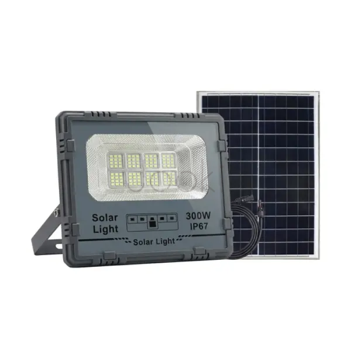 Уличный LED фонарь на солнечных батареях 31.6x27.8x7.5 см прожектор светодиодный уличный 270 LED 300 Вт с солнечной панелью HP-5-62 Продумано до деталей 
