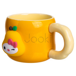 Кубок порцелянова з магнітом Sanrio 400 (мл) подарункова кружка прикольна чашка для дітей на подарунок Помаранчевий FM-37B Для комфорту кожного дня 