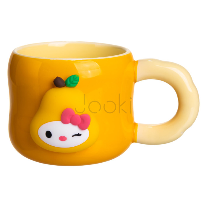 Кубок порцелянова з магнітом Sanrio 400 (мл) подарункова кружка прикольна чашка для дітей на подарунок Помаранчевий FM-37B Для комфорту кожного дня 