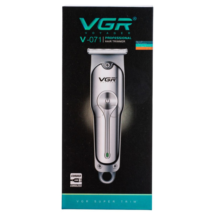 Машинка для стрижки волос аккумуляторная Серебристый VGR V-071 Для комфорта каждый день 