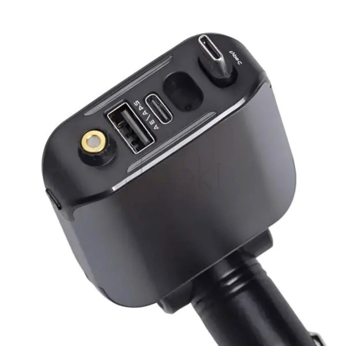 Автомобильное зарядное устройство LED-проекция, с быстрой зарядкой и выдвижным кабелем Type-C Функциональность Jooki