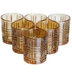 Набор рюмок для виски Crystal Shots 6 штук по 75 мл коричневый HP-17-38