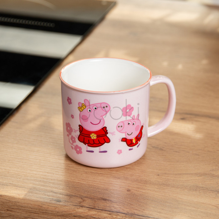 Кружка керамическая Peppa Pig 400 мл розовая  Jooki