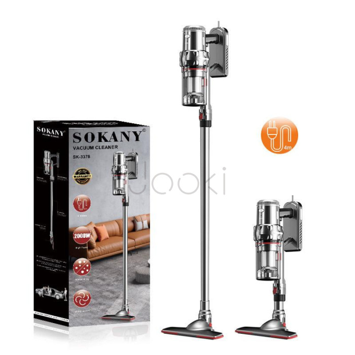 Безмешковый мощный вертикальный ручной пылесос Sokany SK-3378 2000 Вт для сухой уборки  Jooki 