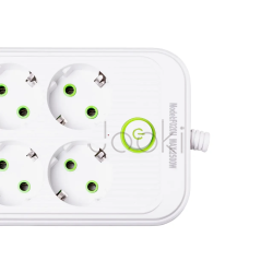 Мережевий фільтр подовжувач на 8 розеток з 3 USB 1 Type-C та кнопкою відключення F20U 4.7 м Чорний HP-5-29 Продумано до деталей 