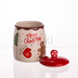 Банка для сыпучих продуктов с крышкой из фарфора 9×13 (см) Merry Christmas CR-1-42 Для комфорта каждый день 